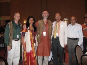 Dr. Frawley at NAMA conference with Shambhavi and Dr. Lad