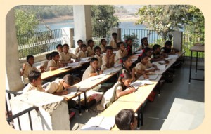 The new Middle School for the higher grades with three classrooms, science lab and open meeting hall