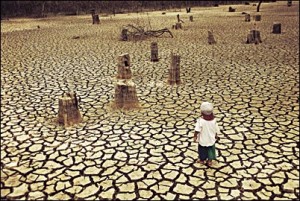 Deforestation, like this extreme case in Chiang Mai, Thailand, removes the trees that absorb carbon dioxide