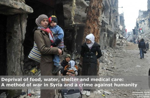 Deprival of food, water, shelter and medical care –a method of war in #Syria & a crime against humanity