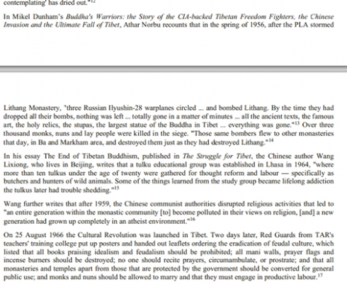 The CTA released a White Paper titled “Why Tibet is Burning...”