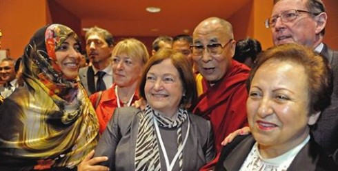 His Holiness the Dalai Lama attends 14th World Summit of Nobel Peace Laureates 